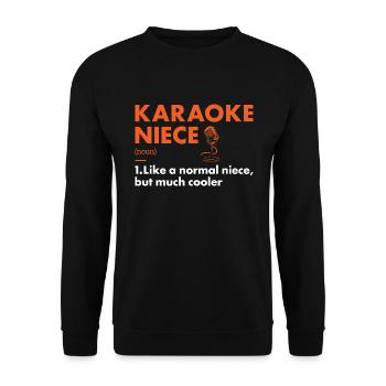 Singer Niece Definition Karaoke - Unisex Pullover - Schwarz - Vorne - Alina (178cm) & Michal (187cm)