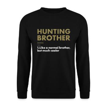 Hunter Brother Definition Hunting - Unisex Sweatshirt - black - Front - Alina (178cm) & Michal (187cm)