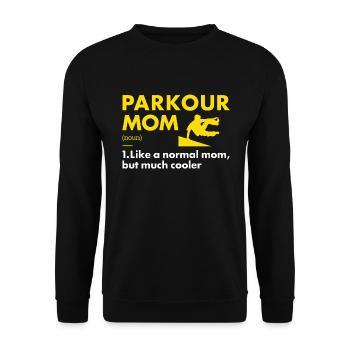 Traceur Mom Definition Parkour - Unisex Pullover - Schwarz - Vorne - Alina (178cm) & Michal (187cm)