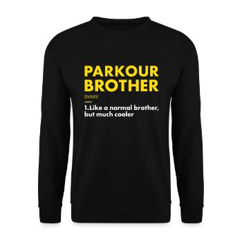 Traceur Brother Definition Parkour - Unisex Pullover - Schwarz - Vorne - Alina (178cm) & Michal (187cm)