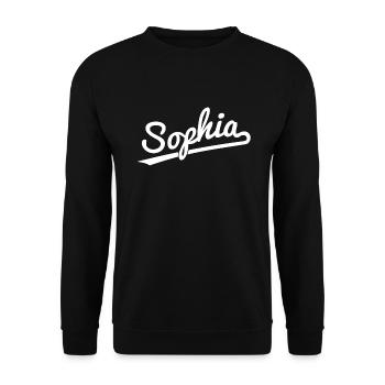 Sophia for Girls First Name Gift Idea - Unisex Sweatshirt - black - Front - Alina (178cm) & Michal (187cm)