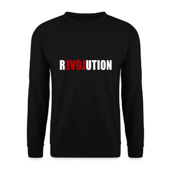 Révolution de l'amour - Sweat-shirt Unisexe - noir - Devant - Alina (178cm) & Michal (187cm)