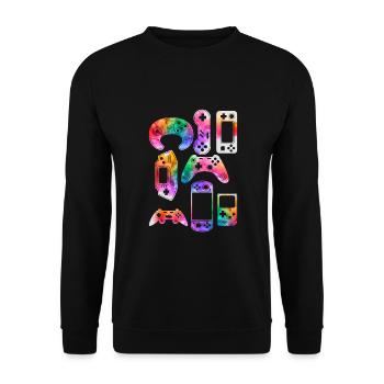 Videospiel-Controller - Unisex Pullover - Schwarz - Vorne - Alina (178cm) & Michal (187cm)