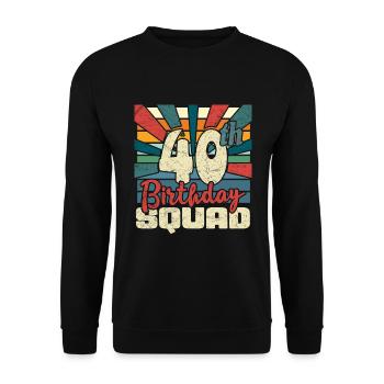 40e anniversaire - Sweat-shirt Unisexe - noir - Devant - Alina (178cm) & Michal (187cm)