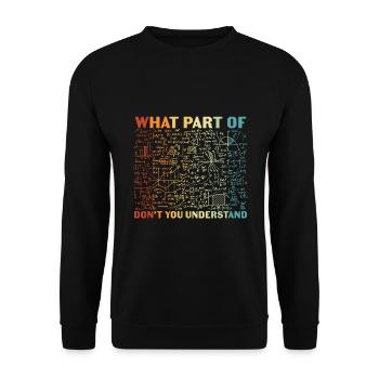 Professeur de mathématiques Quelle partie de ne comprenez-vous pas - Sweat-shirt Unisexe - noir - Devant - Alina (178cm) & Michal (187cm)