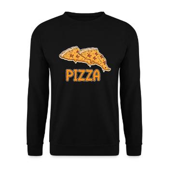 Math Pizza Pi - Unisex Pullover - Schwarz - Vorne - Alina (178cm) & Michal (187cm)