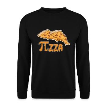 Math Pizza Pi - Unisex Pullover - Schwarz - Vorne - Alina (178cm) & Michal (187cm)