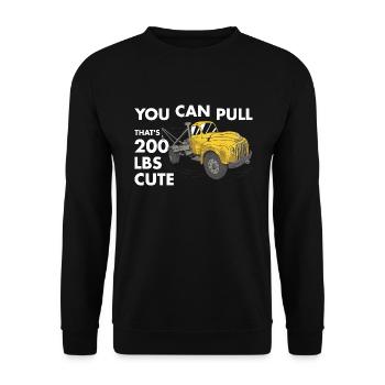 You Can Pull 200 Pounds That's Cute Tow Truck - Unisex Sweatshirt - black - Front - Alina (178cm) & Michal (187cm)