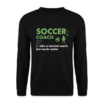 Sport Coach Definition Soccer - Unisex Pullover - Schwarz - Vorne - Alina (178cm) & Michal (187cm)