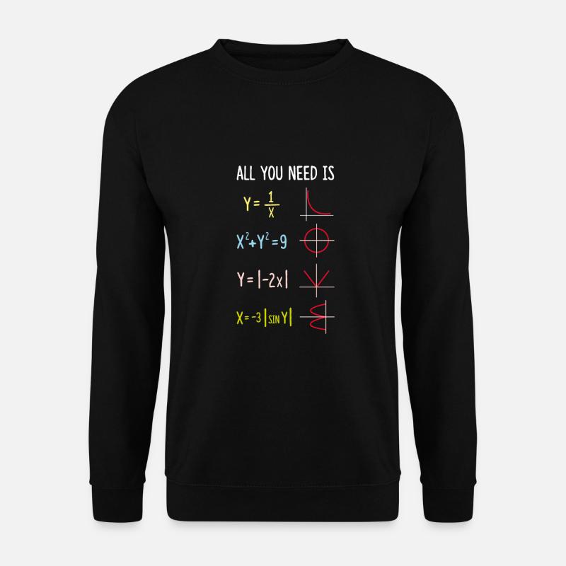 PROBLÈME MATHÉMATIQUE DE LA SAINT-VALENTIN - Sweat-shirt Unisexe - noir