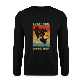 Barbe Saint-Valentin Cadeau barbu - Sweat-shirt Unisexe - noir - Devant - Alina (178cm) & Michal (187cm)