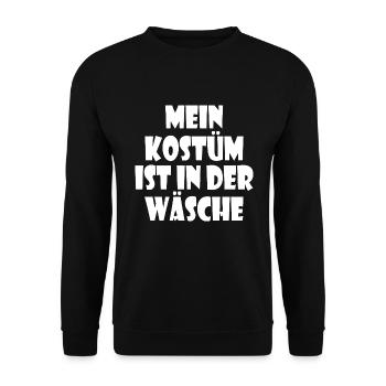 mein kostüm ist in der wäsche - Unisex Pullover - Schwarz - Vorne - Alina (178cm) & Michal (187cm)