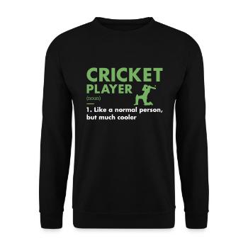 Définition du joueur de sport Cricket - Sweat-shirt Unisexe - noir - Devant - Alina (178cm) & Michal (187cm)