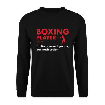 Sport Fighter Definition Boxing - Unisex Sweatshirt - black - Front - Alina (178cm) & Michal (187cm)