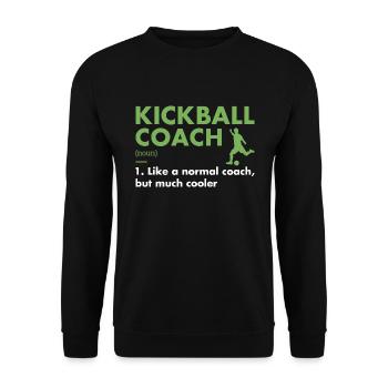 Définition de l’entraîneur sportif Kickball - Sweat-shirt Unisexe - noir - Devant - Alina (178cm) & Michal (187cm)