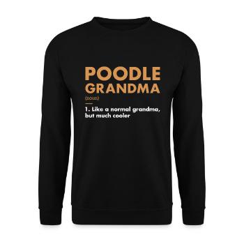 Poodle Grandma Definition - Unisex Sweatshirt - black - Front - Alina (178cm) & Michal (187cm)