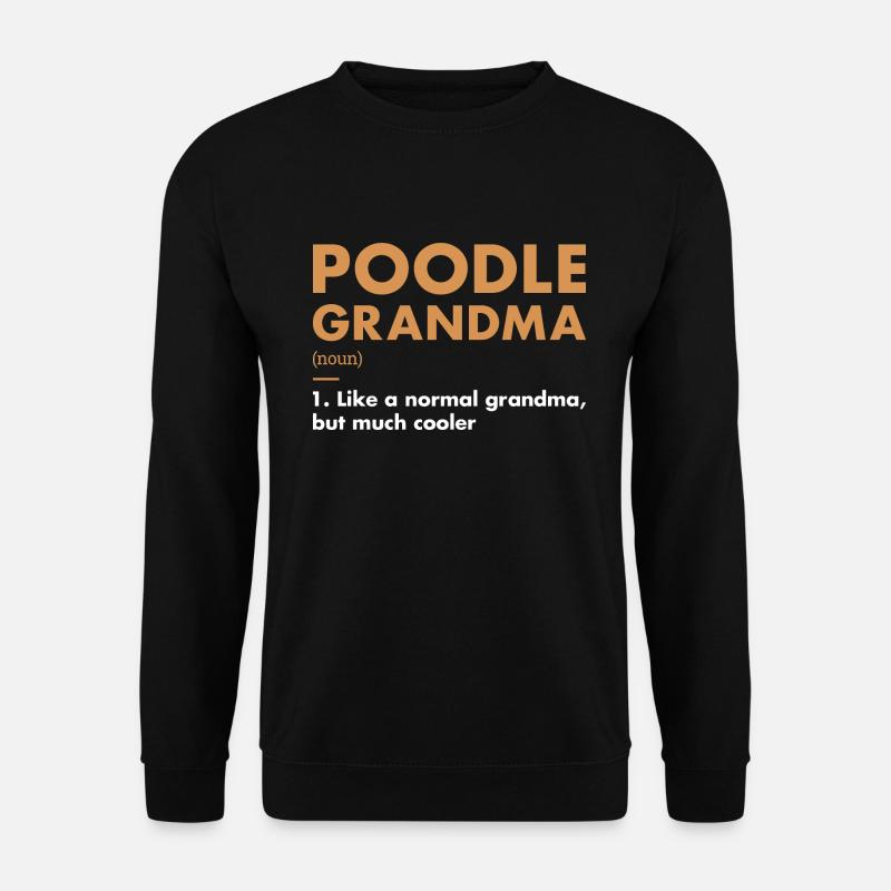 Poodle Grandma Definition - Unisex Pullover - Schwarz