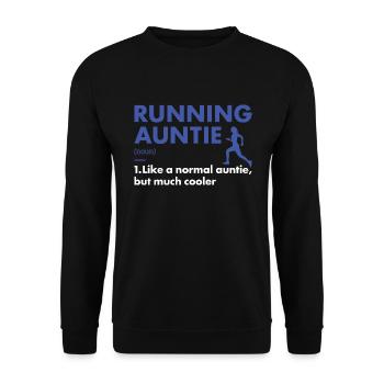 Sport Auntie Running - Unisex Sweatshirt - black - Front - Alina (178cm) & Michal (187cm)