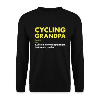 Sport Grandpa Cycling - Unisex Pullover - Schwarz - Vorne - Alina (178cm) & Michal (187cm)