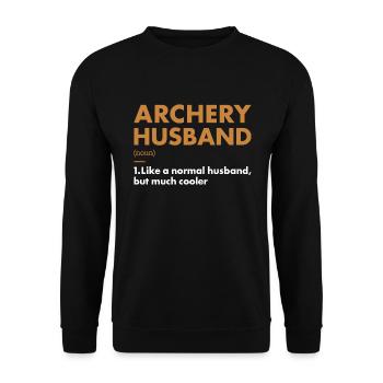 Sport Husband Archery - Unisex Sweatshirt - black - Front - Alina (178cm) & Michal (187cm)