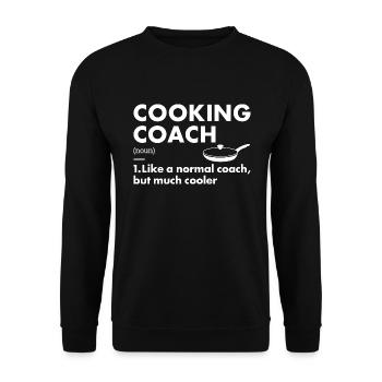 Cook Coach Definition Cooking - Unisex Sweatshirt - black - Front - Alina (178cm) & Michal (187cm)