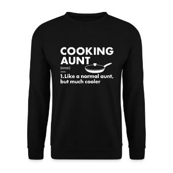Cook Aunt Definition Cooking - Unisex Sweatshirt - black - Front - Alina (178cm) & Michal (187cm)