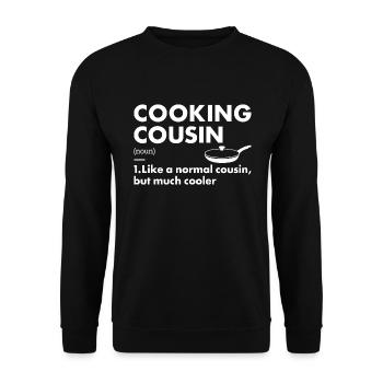 Cook Cousin Definition Cooking - Unisex Sweatshirt - black - Front - Alina (178cm) & Michal (187cm)