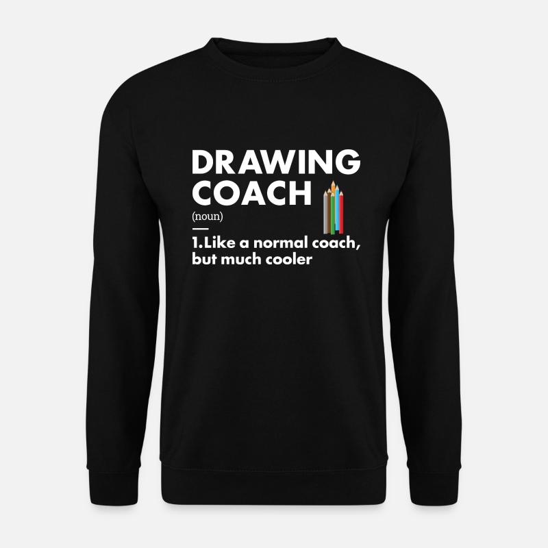 Drawer Coach Definition Drawing - Unisex Sweatshirt - black