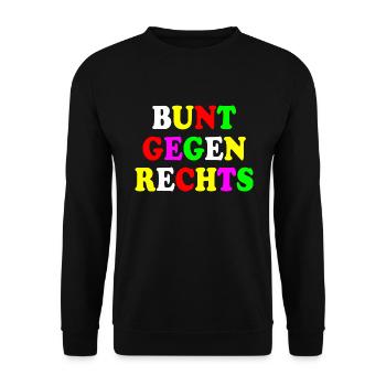 Colorful against the right - Unisex Sweatshirt - black - Front - Alina (178cm) & Michal (187cm)