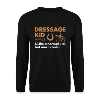 Rider Kid Definition Dressage - Unisex Sweatshirt - black - Front - Alina (178cm) & Michal (187cm)