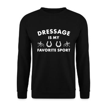 Dressage Is My Favorite Sport Rider - Unisex Sweatshirt - black - Front - Alina (178cm) & Michal (187cm)