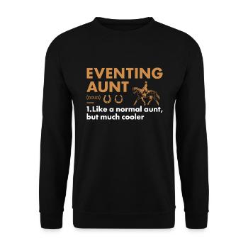 Rider Aunt Definition Eventing - Unisex Sweatshirt - black - Front - Alina (178cm) & Michal (187cm)