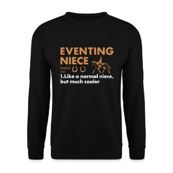 Rider Niece Definition Eventing - Unisex Sweatshirt - black - Front - Alina (178cm) & Michal (187cm)