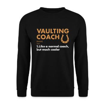 Vaulter Coach Definition Vaulting - Unisex Sweatshirt - black - Front - Alina (178cm) & Michal (187cm)
