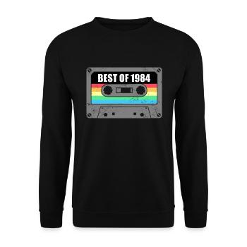 Geburtstag Best Of 1984 Jahrgang Vintage 1984 - Unisex Pullover - Schwarz - Vorne - Alina (178cm) & Michal (187cm)