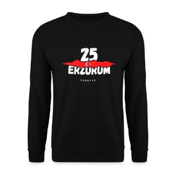 25 Erzurum Türkei Türkiye - Unisex Pullover - Schwarz - Vorne - Alina (178cm) & Michal (187cm)