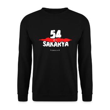 54 Sakarya Türkei Türkiye - Unisex Pullover - Schwarz - Vorne - Alina (178cm) & Michal (187cm)