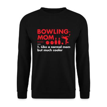 Sport Maman Définition Bowling - Sweat-shirt Unisexe - noir - Devant - Alina (178cm) & Michal (187cm)