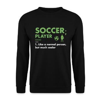 Sport Player Definition Soccer - Unisex Pullover - Schwarz - Vorne - Alina (178cm) & Michal (187cm)