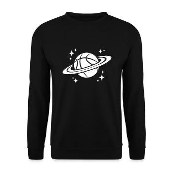 Basketball in space Orbit Basketball players - Unisex Sweatshirt - black - Front - Alina (178cm) & Michal (187cm)