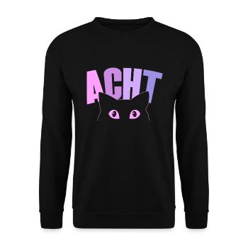8ème anniversaire fille 8 ans chaton chat - Sweat-shirt Unisexe - noir - Devant - Alina (178cm) & Michal (187cm)