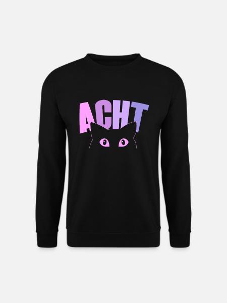 8. Geburtstag Mädchen 8 Jahre alt Kätzchen Katze - Unisex Pullover - Schwarz