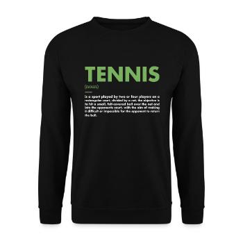 Sport Definition Tennis - Unisex Pullover - Schwarz - Vorne - Alina (178cm) & Michal (187cm)