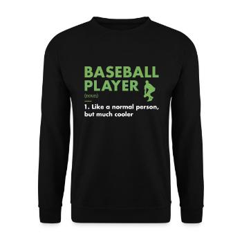 Définition du joueur de sport Baseball - Sweat-shirt Unisexe - noir - Devant - Alina (178cm) & Michal (187cm)