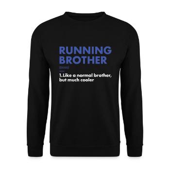 Sport Brother Running - Unisex Sweatshirt - black - Front - Alina (178cm) & Michal (187cm)
