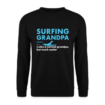 Sport Grandpa Surfing - Unisex Sweatshirt - black - Front - Alina (178cm) & Michal (187cm)