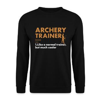 Sports Trainer Archery - Unisex Sweatshirt - black - Front - Alina (178cm) & Michal (187cm)