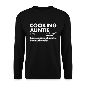 Cook Auntie Definition Cooking - Unisex Sweatshirt - black - Front - Alina (178cm) & Michal (187cm)