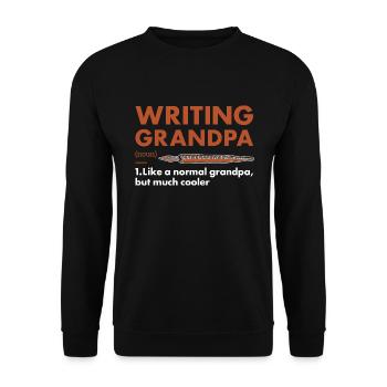 Writer Grandpa Definition Writing - Unisex Sweatshirt - black - Front - Alina (178cm) & Michal (187cm)