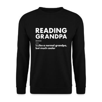 Reader Grandpa Definition Reading - Unisex Sweatshirt - black - Front - Alina (178cm) & Michal (187cm)